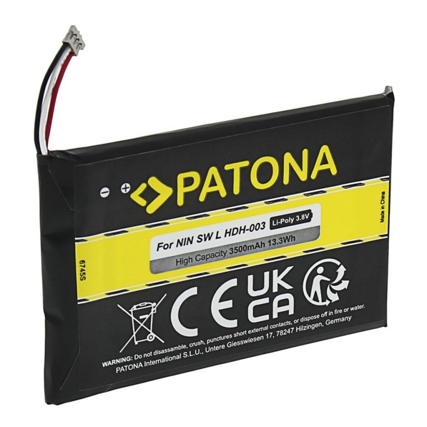 PATONA - Batteri Nintendo Switch Lite HDH-003 3500 mAh Li-Pol 3,8V