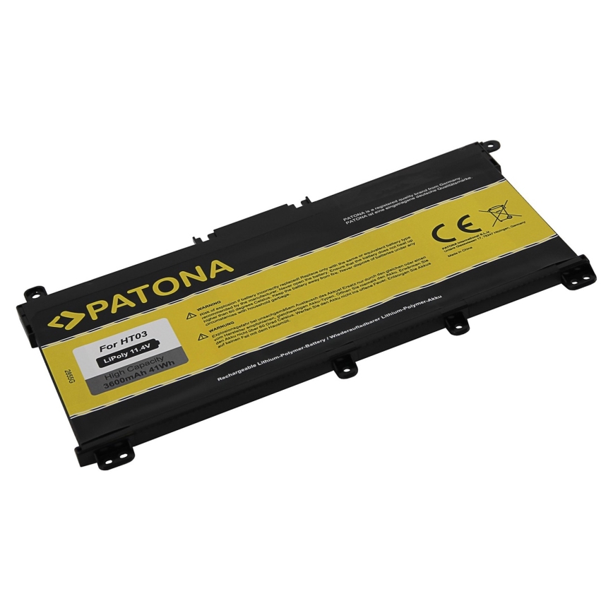 PATONA - Batteri til HP Pavilion X360 14-BA-serien, 3400 mAh Li-pol 11,55 V BK03 / BK03XL