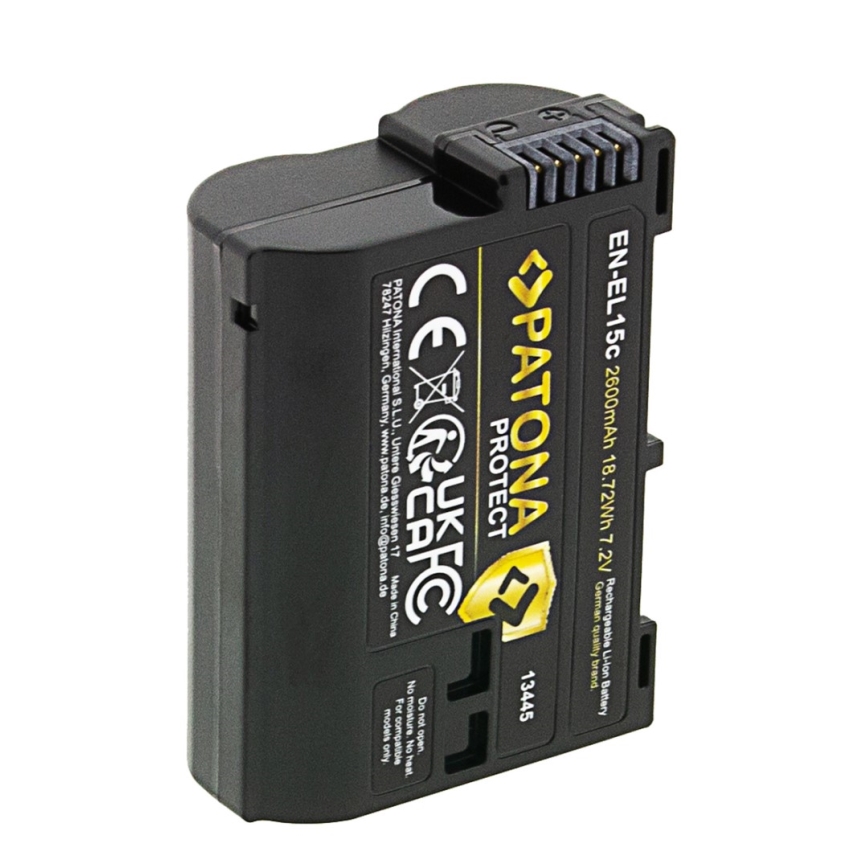 PATONA - Batteri til Nikon EN-EL15C, 2600 mAh Li-ion Protect