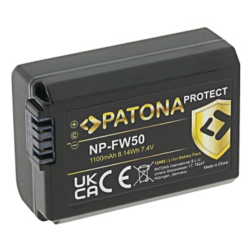 PATONA - Genopladeligt batteri til Sony NP-FW50, 1100 mAh, Li-Ion Protect