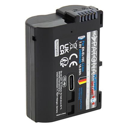 PATONA - Nikon EN-EL15C batteri 2600 mAh Li-ion Platinum med USB-C