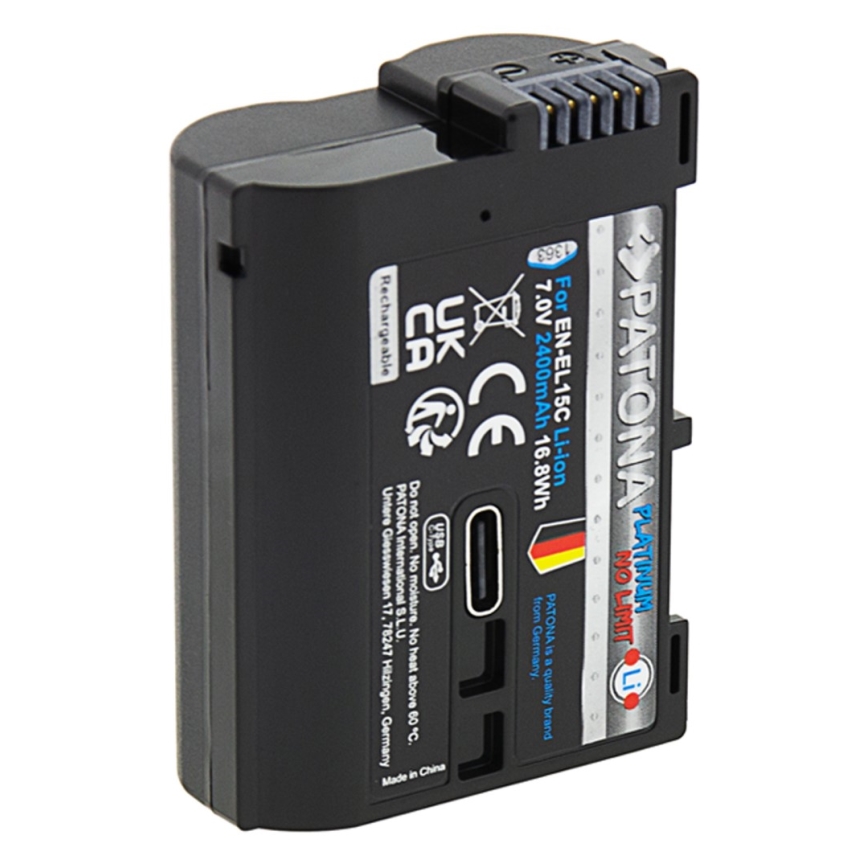 PATONA - Nikon EN-EL15C batteri 2600 mAh Li-ion Platinum med USB-C