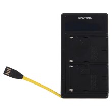 PATONA - Oplader Dual Sony NP-F970/F960/F950 USB