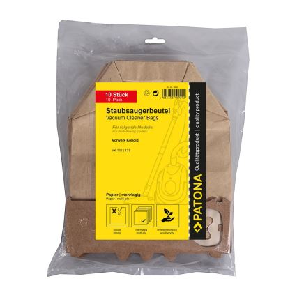 PATONA - Støvsugerposer Vorwerk Kobold VK130/VK131 papir - 10 stk.