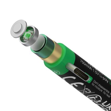 PATONA - SÆT 4x Akkumulator AAA/LR03 Li-Pol 500mAh 1,5V med USB-C opladning