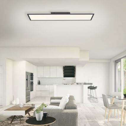 Paul Neuhaus 16533-16-O - LED panel overflademonteret dæmpbart FLAT LED/24W/230V 2700-5000K sort + fjernbetjening