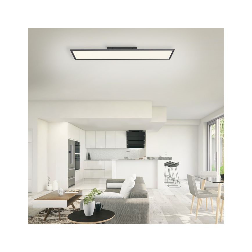 Paul Neuhaus 16533-16-O - LED panel overflademonteret dæmpbart FLAT LED/24W/230V 2700-5000K sort + fjernbetjening