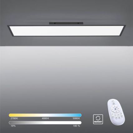 Paul Neuhaus 16533-16-O - LED panel overflademonteret dæmpbart FLAT LED/24W/230V 2700-5000K sort + fjernbetjening