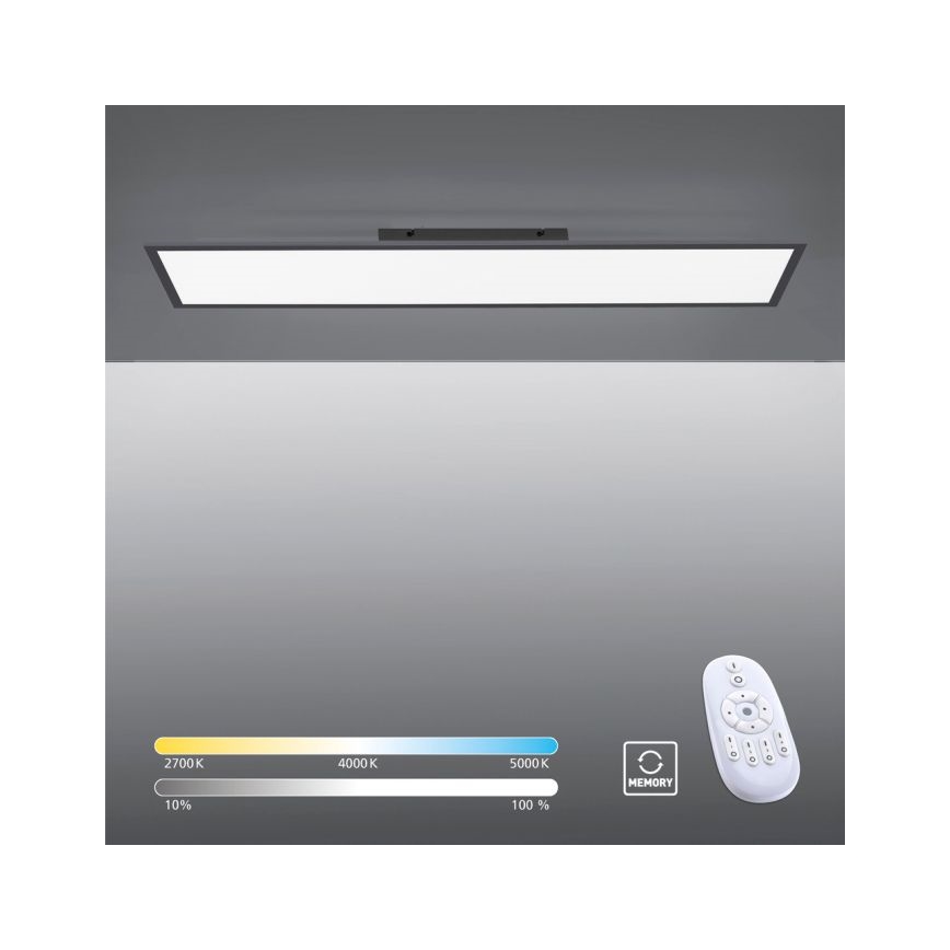 Paul Neuhaus 16533-16-O - LED panel overflademonteret dæmpbart FLAT LED/24W/230V 2700-5000K sort + fjernbetjening