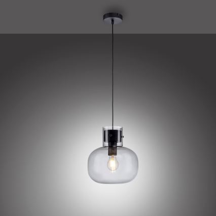 Paul Neuhaus 2003-25 - Pendel SHITAKE 1xE27/10W/230V diameter 25 cm røget