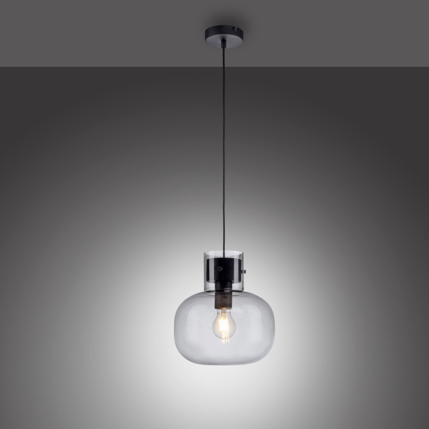 Paul Neuhaus 2003-25 - Pendel SHITAKE 1xE27/10W/230V diameter 25 cm røget