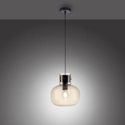 Paul Neuhaus 2003-27 - Pendel SHITAKE 1xE27/10W/230V diameter 25 cm røget