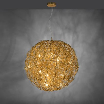 Paul Neuhaus 2019-12 - Lysekrone med wireophæng SAREA 15xG9/40W/230V guld