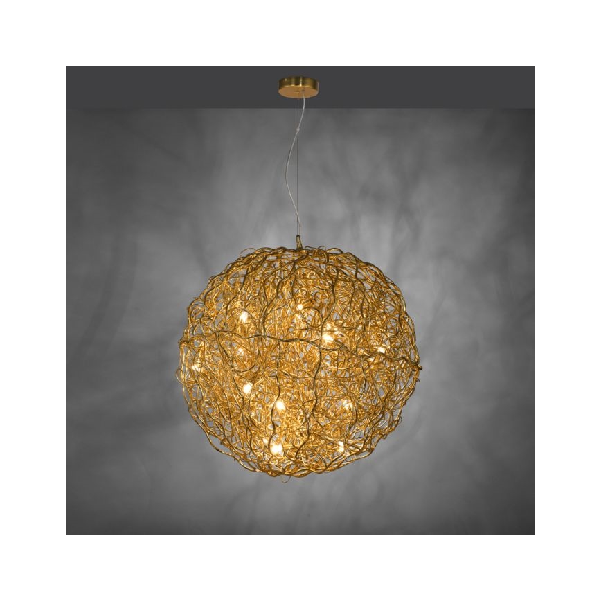 Paul Neuhaus 2019-12 - Lysekrone med wireophæng SAREA 15xG9/40W/230V guld