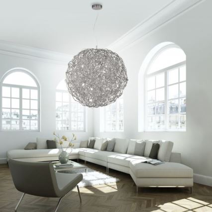 Paul Neuhaus 2019-21 - SAREA pendel med wireophæng 15xG9/40W/230V, sølv