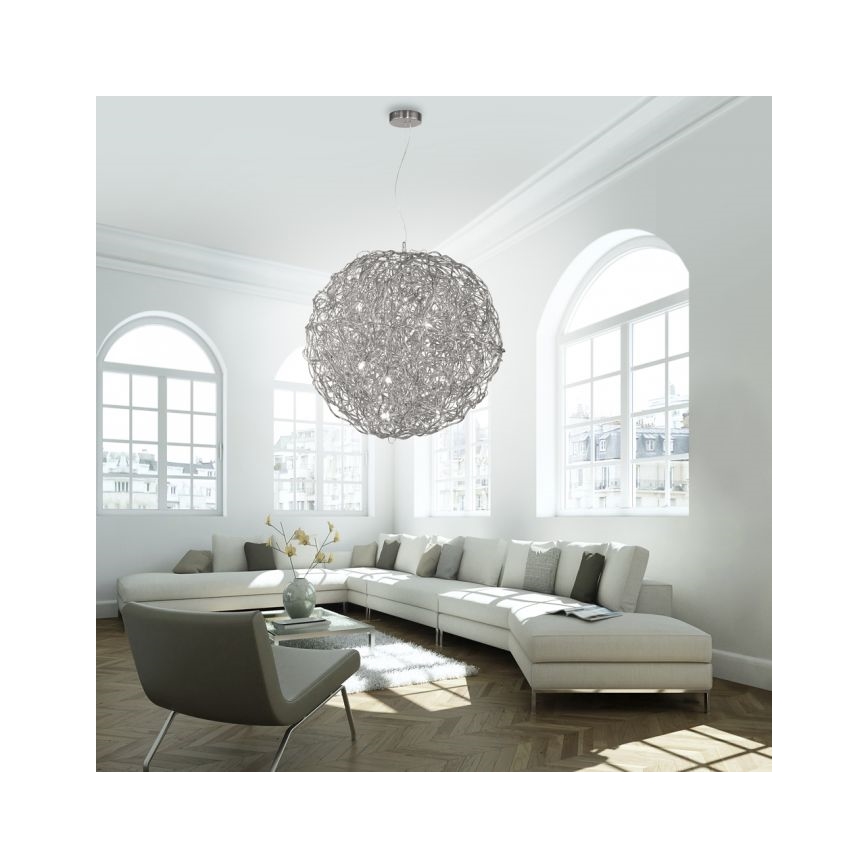 Paul Neuhaus 2019-21 - SAREA pendel med wireophæng 15xG9/40W/230V, sølv