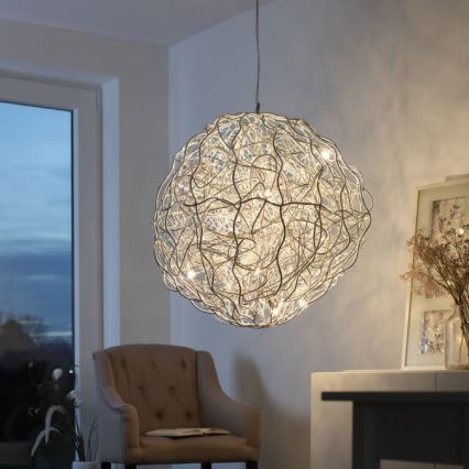 Paul Neuhaus 2019-21 - SAREA pendel med wireophæng 15xG9/40W/230V, sølv