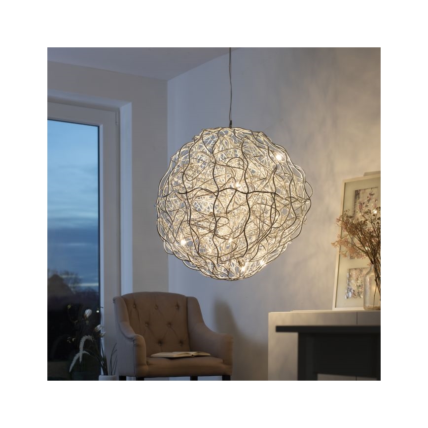 Paul Neuhaus 2019-21 - SAREA pendel med wireophæng 15xG9/40W/230V, sølv