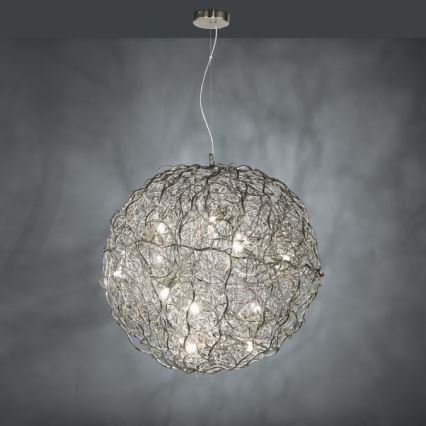 Paul Neuhaus 2019-21 - SAREA pendel med wireophæng 15xG9/40W/230V, sølv