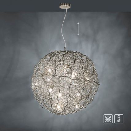 Paul Neuhaus 2019-21 - SAREA pendel med wireophæng 15xG9/40W/230V, sølv
