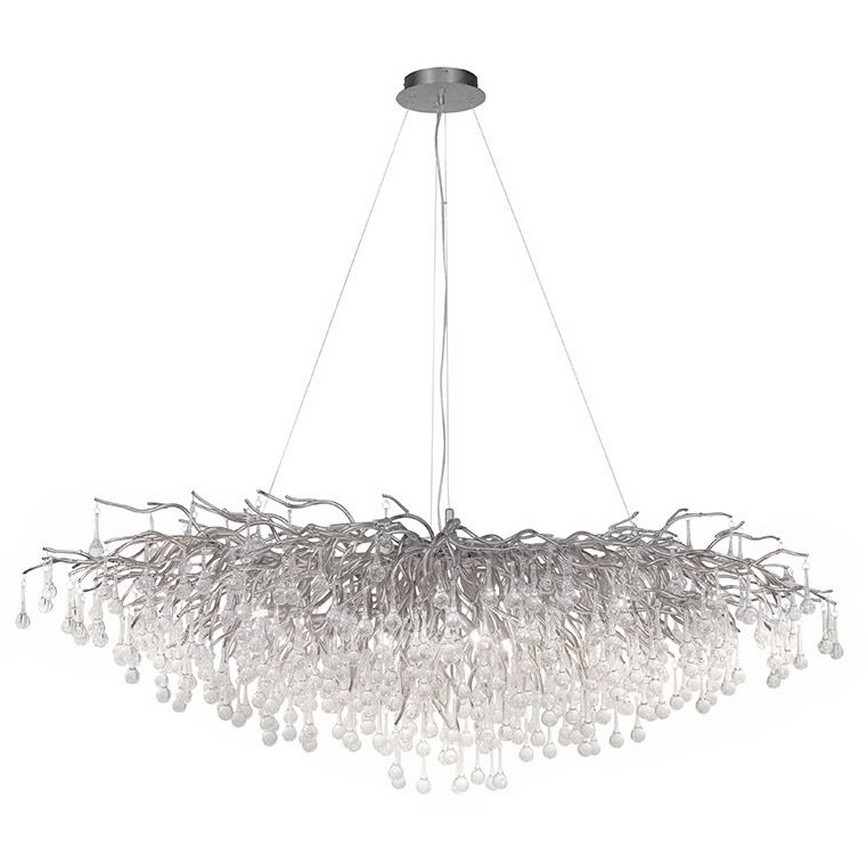 Paul Neuhaus 2031-55 - Pendel ICICLE 15xG9/40W/230V 75x150 cm skinnende krom