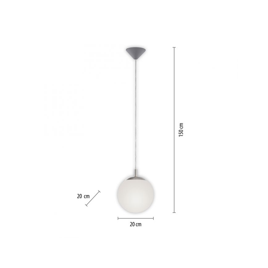 Paul Neuhaus 2072-55 - Pendel BOLO 1xE27/60W/230V diameter 20 cm