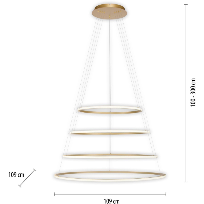 Paul Neuhaus 2124-60 - LED pendel dæmpbar TESSARA LED/97W/230V 2700-5000K + fjernbetjening