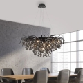 Paul Neuhaus 2192-18 - Lysekrone på wire ICICLE 10xG9/40W/230V 50x100 cm sort
