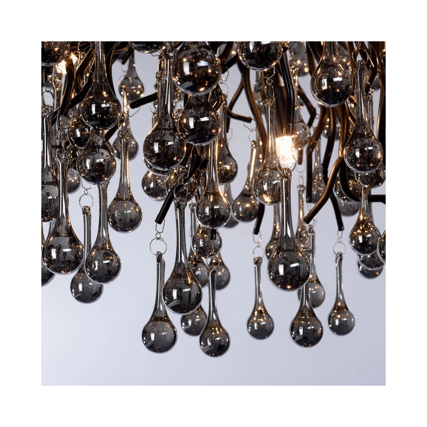 Paul Neuhaus 2192-18 - Lysekrone på wire ICICLE 10xG9/40W/230V 50x100 cm sort