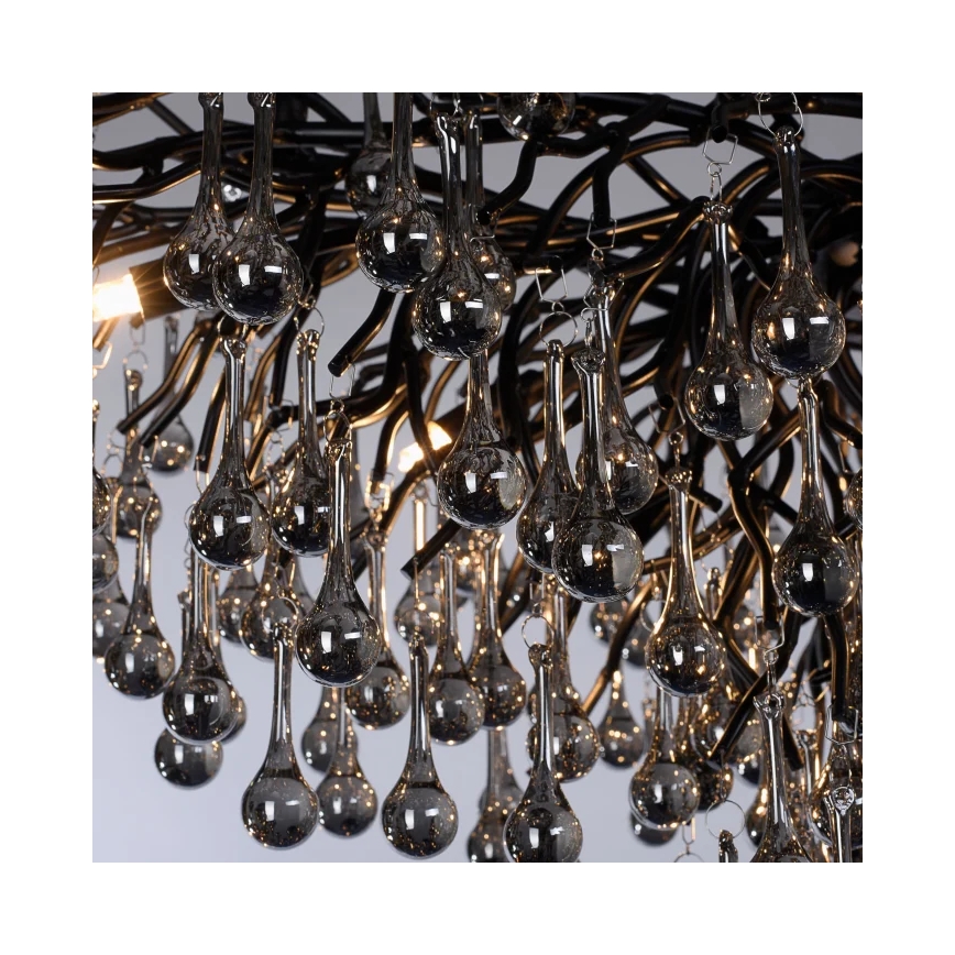 Paul Neuhaus 2192-18 - Lysekrone på wire ICICLE 10xG9/40W/230V 50x100 cm sort