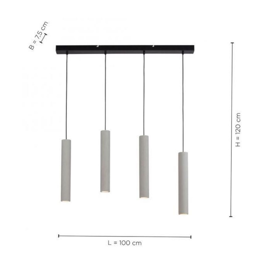 Paul Neuhaus 2204-22 - Pendel ETON 4xGU10/35W/230V