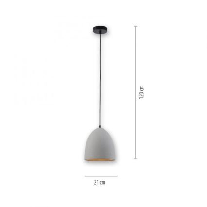 Paul Neuhaus 2231-22 - Pendel ETON 1xE27/40W/230V beton