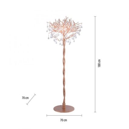 Paul Neuhaus 232-11 - Gulvlampe ICICLE 5xG9/40W/230V kobber