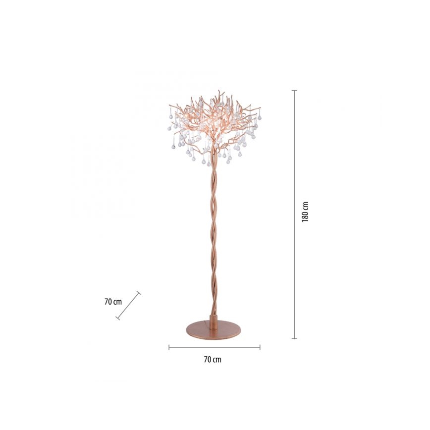 Paul Neuhaus 232-11 - Gulvlampe ICICLE 5xG9/40W/230V kobber