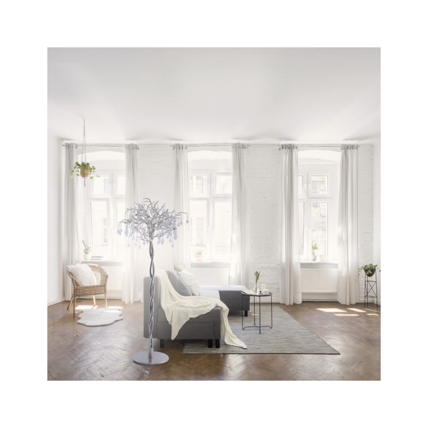 Paul Neuhaus 232-55 - Gulvlampe ICICLE 5xG9/40W230V skinnende krom