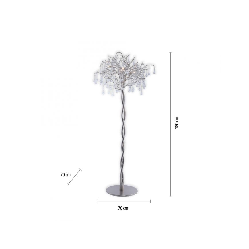 Paul Neuhaus 232-55 - Gulvlampe ICICLE 5xG9/40W230V skinnende krom