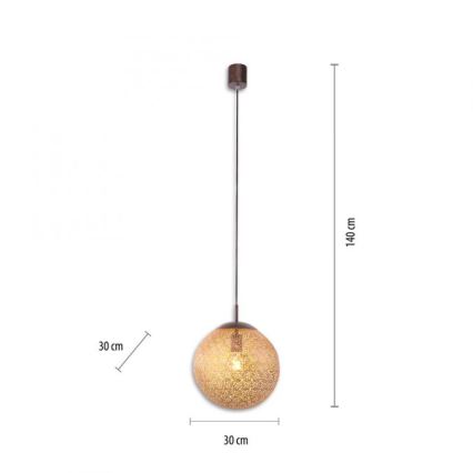 Paul Neuhaus 2420-48 - Pendel GRETA 1xE27/60W/230V diameter 30 cm