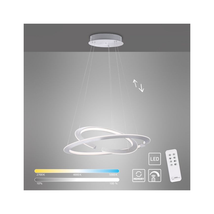 Paul Neuhaus 2491-55 - LED dæmpbar loftlampe på kabel ALESSA 2xLED/26W/230V + fjernbetjening