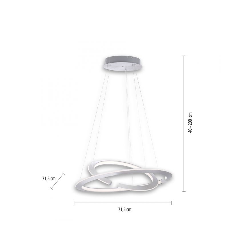 Paul Neuhaus 2491-55 - LED pendel dæmpbar ALESSA 2xLED/26W/230V + fjernbetjening
