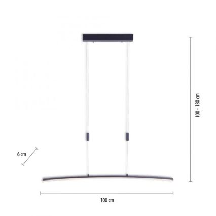 Paul Neuhaus 2530-13 - LED pendel dæmpbar JANINA LED/27W/230V