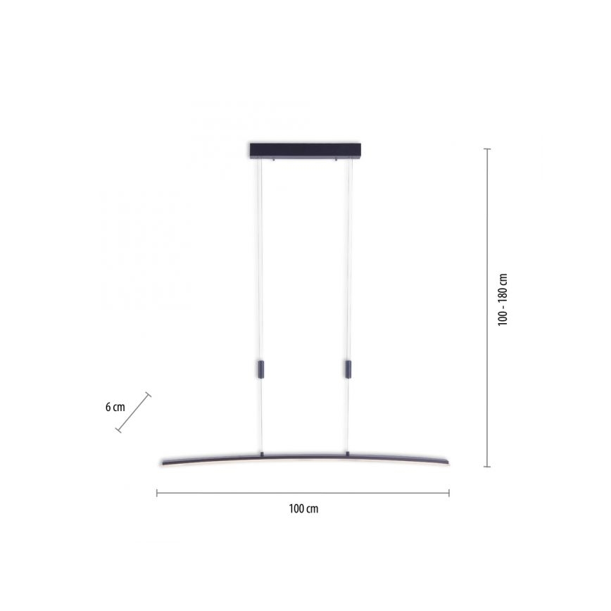 Paul Neuhaus 2530-13 - LED pendel dæmpbar JANINA LED/27W/230V