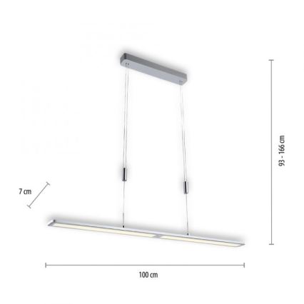 Paul Neuhaus 2565-95 - LED pendel med sensor dæmpbar NIKA LED/35W/230V