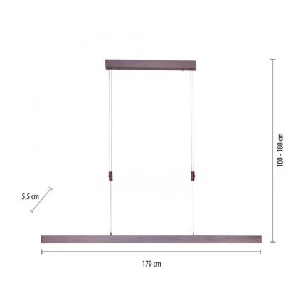 Paul Neuhaus 2568-24 - LED pendel dæmpbar ADRIANA LED/14W/230V 2700-5000K