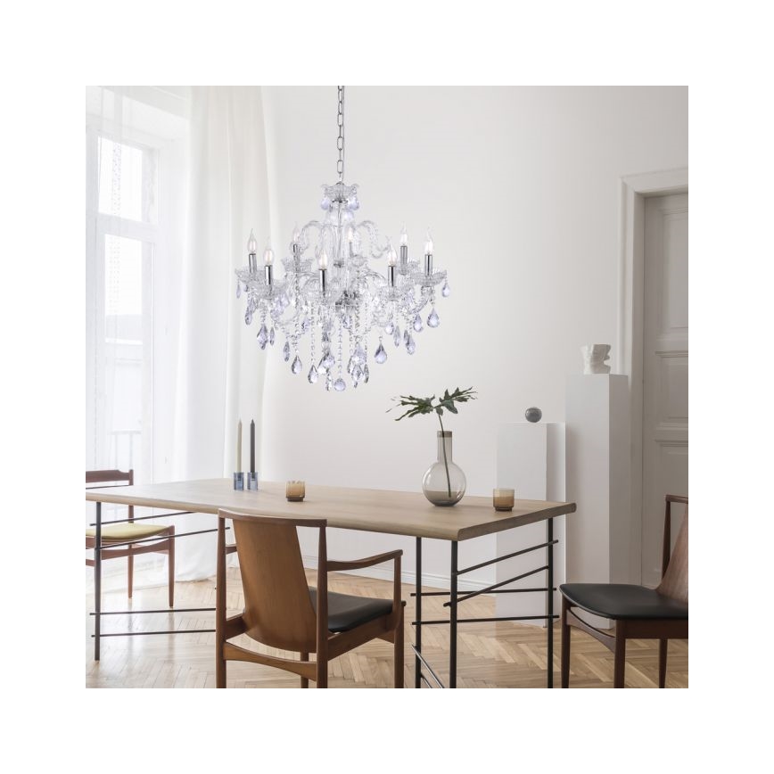 Paul Neuhaus 3081-00 - Lysekrone i krystal GRACIA 8xE14/40W/230V