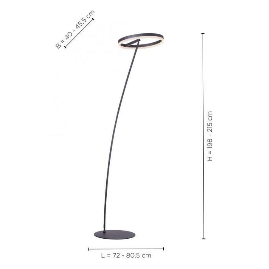 Paul Neuhaus 381-13 - LED gulvlampe dæmpbar TITUS LED/19,5W/230V