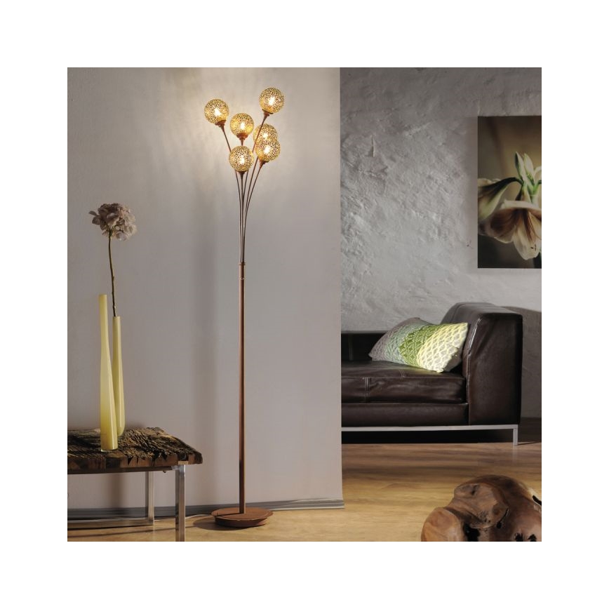 Paul Neuhaus 398-48 - Gulvlampe GRETA 6xG9/40W/230V