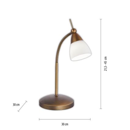 Paul Neuhaus 4001-11 - LED bordlampe m. touch-funktion dæmpbar PINO 1xG9/3W/230V kobber