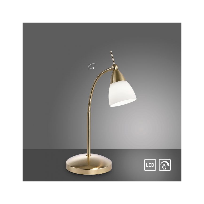 Paul Neuhaus 4001-60 - LED bordlampe m. touch-funktion dæmpbar PINO 1xG9/3W/230V guldfarvet