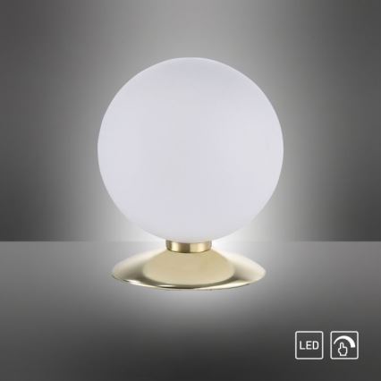 Paul Neuhaus 4013-60 - LED bordlampe m. touch-funktion dæmpbar BUBBA 1xG9/3W/230V guldfarvet