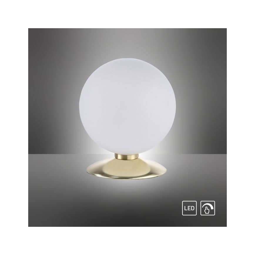 Paul Neuhaus 4013-60 - LED bordlampe m. touch-funktion dæmpbar BUBBA 1xG9/3W/230V guldfarvet